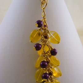 Purple and Yellow Bag Charm