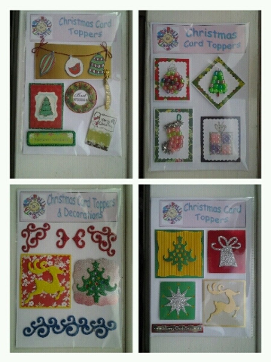 Christmas Card Toppers, Embellishments