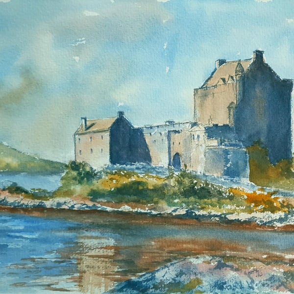 Eilean Donan Castle. Original Watercolour 15x11 in