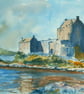 Eilean Donan Castle. Original Watercolour 15x11 in