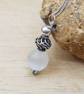 Minimalist selenite sphere pendant necklace - Image 1