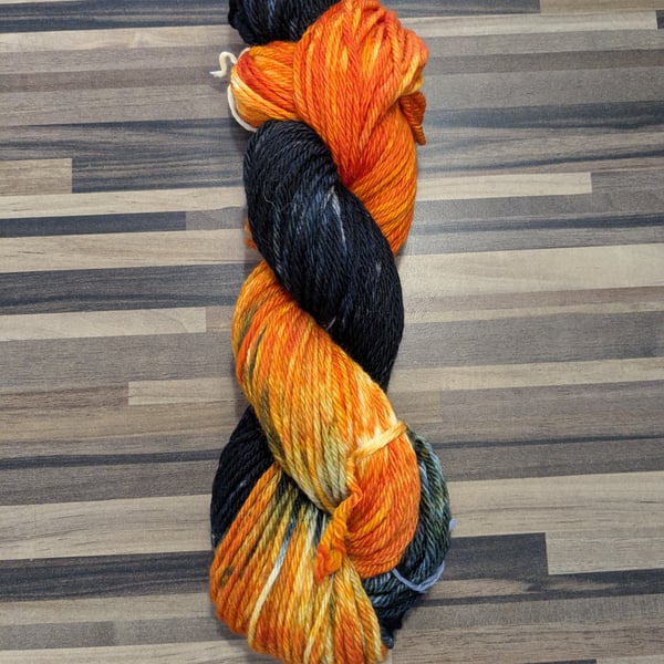 Halloween Hand Dyed Arran Merino Yarn 100g