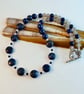 Lapis Lazuli Necklace With Faceted Crystal Quartz And Agate - Handmade In Devon - Image 10