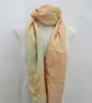 Peach Cream Scrap Fabric Voile Scarf - Image 1