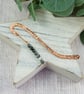 Bookmark, Forged and Stamped Copper, Snowflake Jasper and Agate