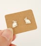 Rabbit Stud Earrings (Sterling Silver) - Image 2