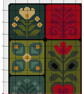309 - Folk Hearts and Garden Quilt style Sampler Cross Stitch Pattern(PDF Chart) - Image 5