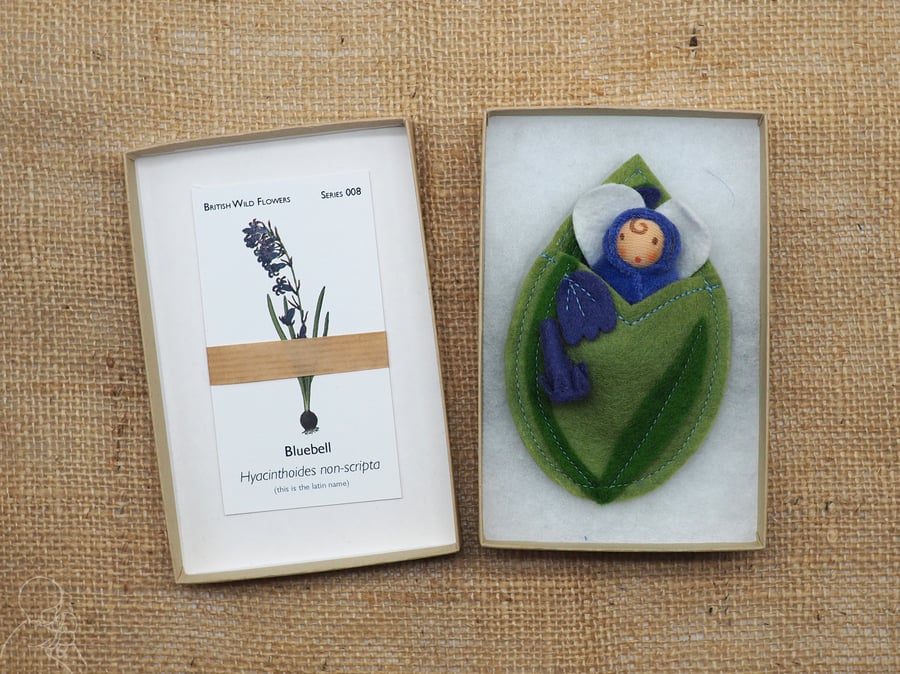 Bluebell flower fairy doll - spring wedding flower girl gift