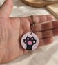 Handmade Cat & Mouse Wooden Coaster & Matching Keyring Set - Image 5