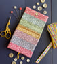 Rainbow patchwork stripe needle case made from Tilda fabric - Image 2