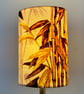 Oriental Bamboo Yellow Orange 50s 60s Barkcloth vintage fabric Lampshade  - Image 10