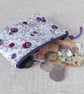 Large coin purse, pouch, floral. - Image 7