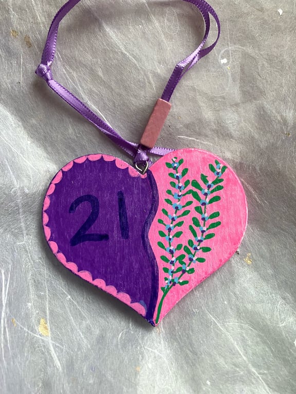21st birthday heart 