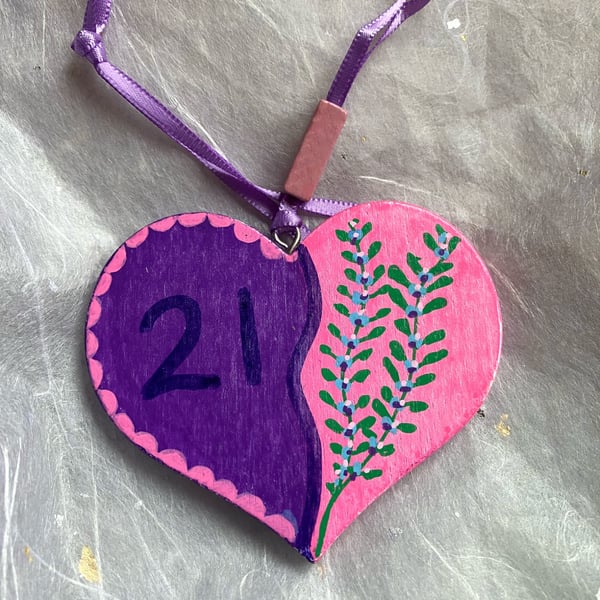 21st birthday heart 