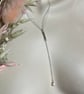 Rice Pearl Bar Drop Pendant & 18" Trace Chain- Handmade - Image 2