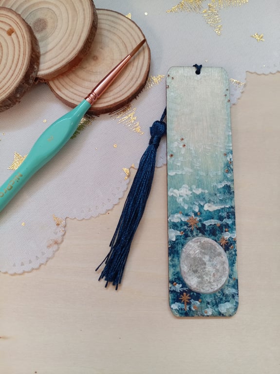 Wooden Moon bookmark 