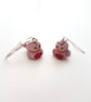 Retro Christmas robin drop earrings Quirky, fun, unique, handmade novel - Image 3