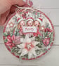 Handmade Christmas Bauble Decoration - Layered Festive Ornament (1a) - Image 6