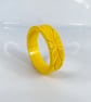 Colourful resin bracelets ornate with carved floral pattern - Image 6