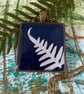 Cyanotype print necklace pendant. - Image 2