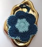 Crochet Flower Pouch - Mix of blue - Image 2