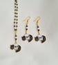 Creepy Cute Cat and Skull Necklace and Earring Set
