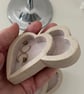 Handmade Heart Ring Dish Pair: Ceramic Stoneware Jewelry Holder - Image 3