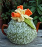 Daffodil tea cosy - hand knitted  - to fit a small teapot  - Image 1