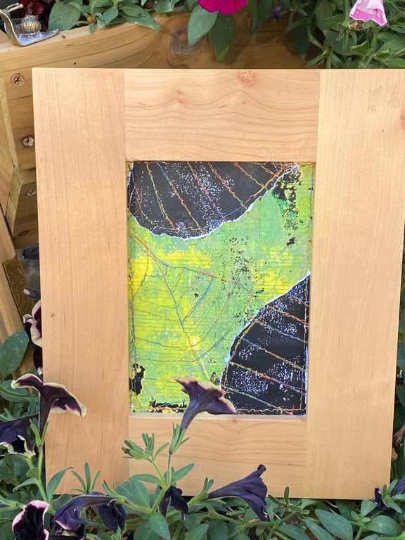 Paper Stitched Collage - Fallen Leaves