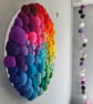 Circular Random Rainbow Wall Art - Abstract Tactile felt Blobs - Image 2