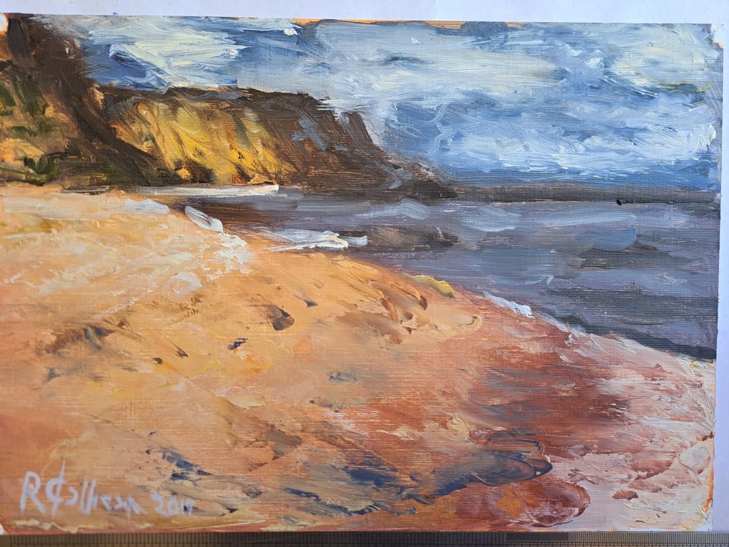 Warm Beach (Original Seascape Painting)