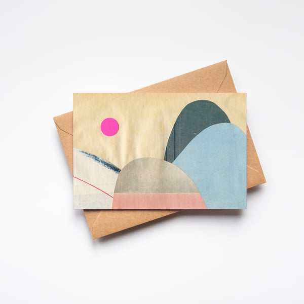 Abstract Mountain Greeting Card - Paper Mountains 5