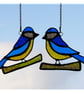 Bluetit Suncatcher Stained Glass British Bird Handmade Blue Tit  - Image 6