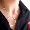 Large hoop necklace Sterling Silver