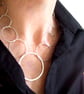 STERLING SILVER Hoop Necklace, Handmade Urban Jewellery