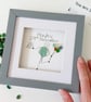 Personalised Sea Glass Birthday Picture, Handmade Milestone Birthday Gift - Image 1