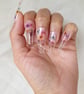 Clear flower decal press on nails - Image 3