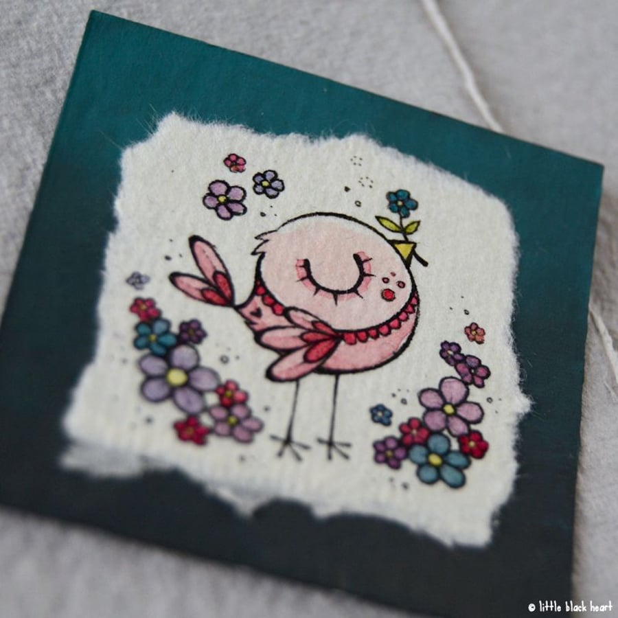 little pink bird - original twinchie