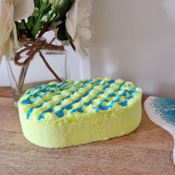 Coastal Breeze Scented Exfoliating Soap Infused Sponge