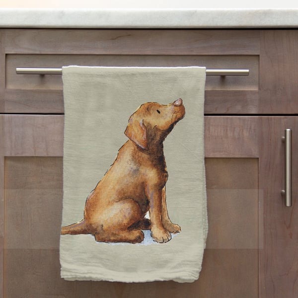 Labrador Chocolate Tea Towel