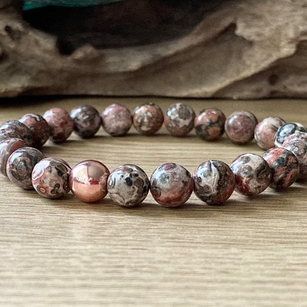 Leopardskin Jasper Bracelet, Jaguar Stone Shaman Jewellery