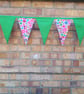 Bunting in flower and green fabric.  - Image 2