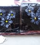 Fused Glass Set of Six Wine Coasters. 4" square. Daisy Flowers Design.   - Image 4