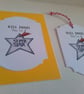 Card and gift tag set. Congratulations card. Ref 435