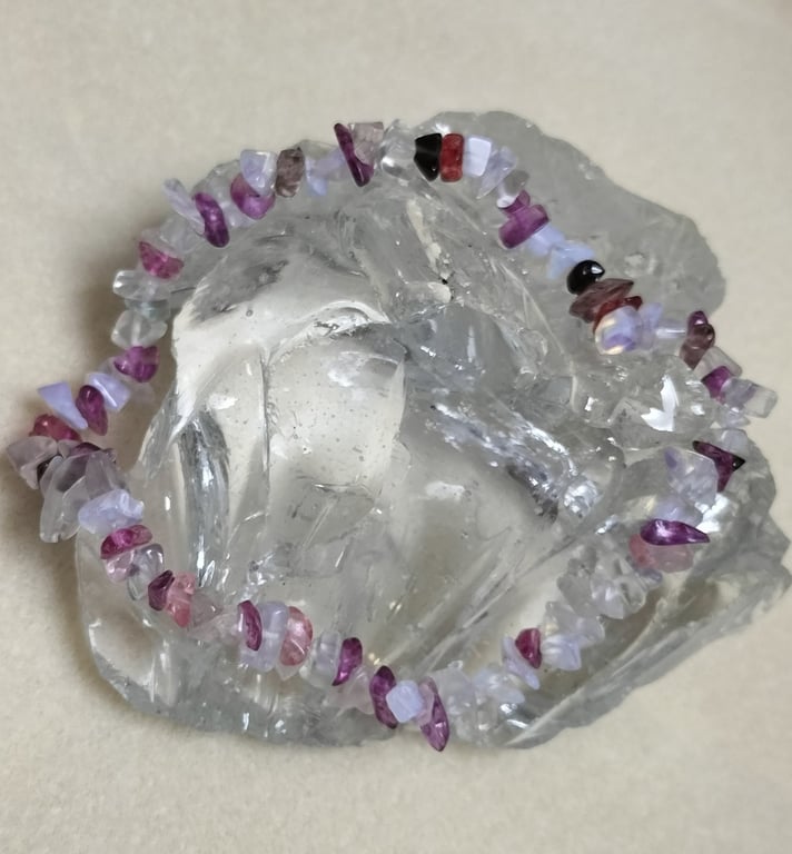 AL128 Anklet with chip beads