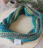 Perfectly Imperfect Crochet Chunky Infinity Scarf Cowl 'Teaberry'
