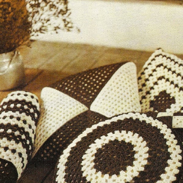 VINTAGE CROCHET PATTERN Scatter Cushions
