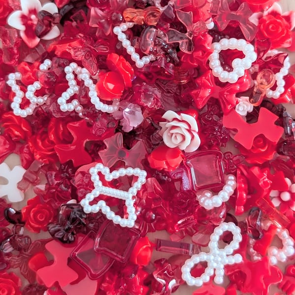 Red Charms for Nail Art, DIY's and Decoden Projects