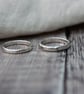 Sterling Silver Stacking Ring, Textured Simple Hammered Ring - Image 4