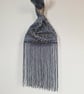Navy with gold patterned Japanese Knot bag with 30cm tassel trim  